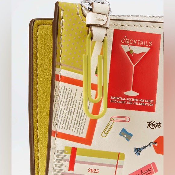 NWT-Kate Spade-Page Turner-Small Bifold Wallet-CreamMulti-Best Seller Print-$128 - Picture 11 of 13